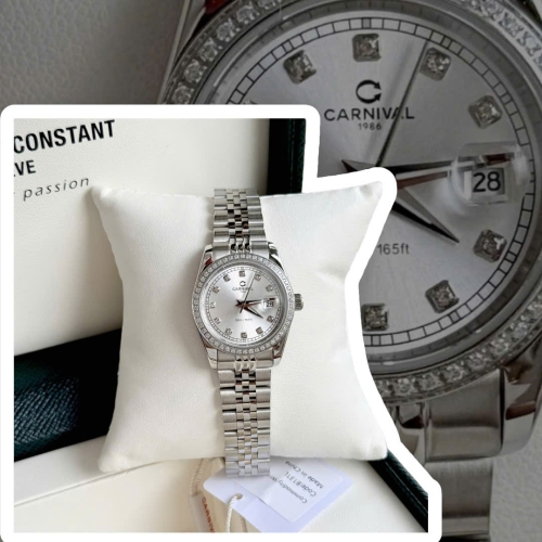 CARNIVAL 8131L2 SILVER DIAMOND WHITE FACE WOMEN VIỀN ĐÁ