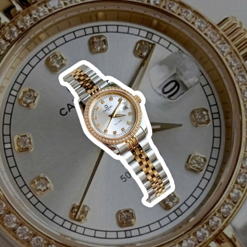 CARNIVAL 8131L2 DIAMOND DEMI GOLD WHITE WOMEN VIỀN ĐÁ
