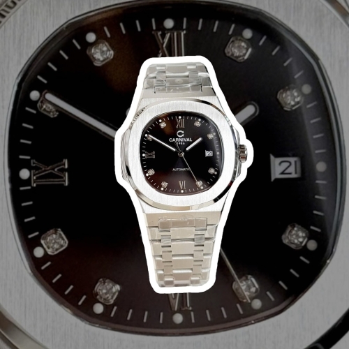 CARNIVAL 8160G SILVER DIAMOND BLACK FACE