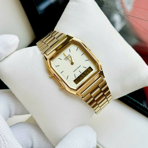 CASIO AQ-230A-7DMQ GOLD WHITE