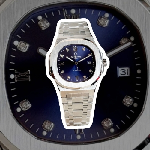 CARNIVAL 8160G SILVER DIAMOND BLUE FACE 