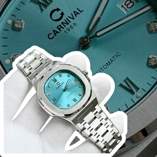 CARNIVAL 8160G DIAMOND SILVER TIFFANY FACE