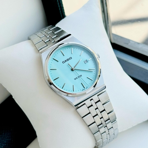 CASIO MTP-B145D SILVER TIFFANY FACE