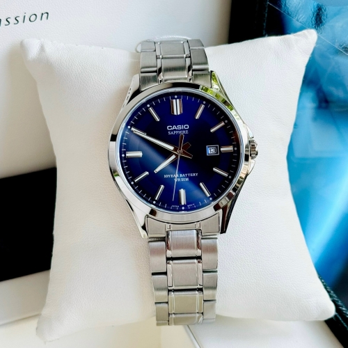 CASIO MTS-100D SILVER BLUE FACE