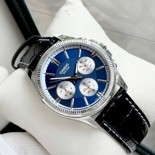 CASIO MTP-1375 BLUE LEATHER 