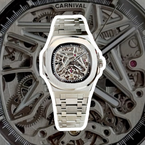  CARNIVALNAUTILUS 8118G2 SILVER GREY SKELETON