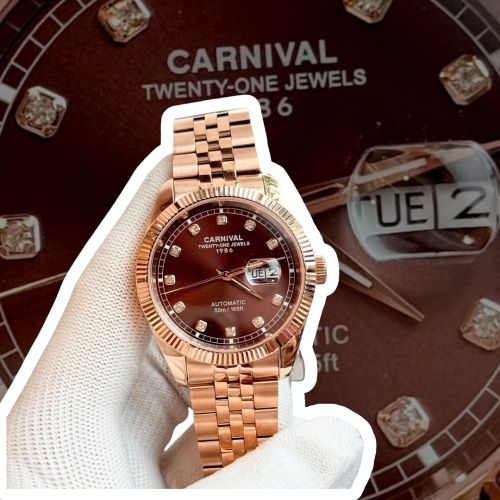 CARNIVAL 8131G ROSE BROWN FACE  DIAMOND