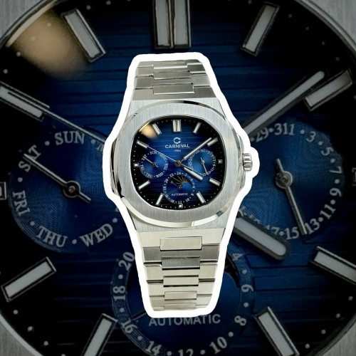 CARNIVAL 8179G SILVER BLUE FACE 