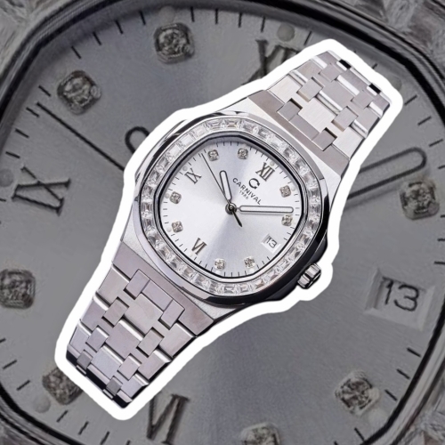 CARNIVAL 8160L2 SILVER DIAMOND WHITE FACE
