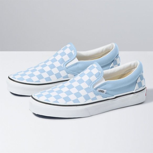 VANS SLIP ON CHECKER BABY BLUE
