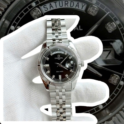 CARNIVAL 8190G SILVER DIAMOND BLACK FACE