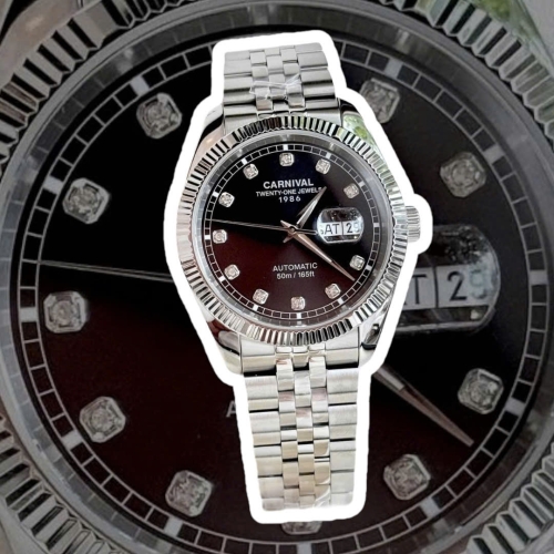 CARNIVAL 8131G SILVER DIAMOND BLACK FACE