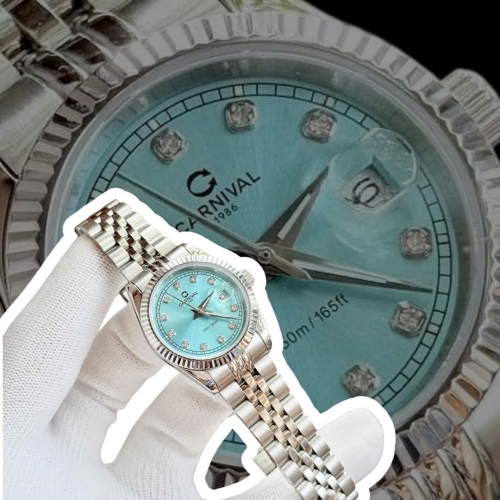 CARNIVAL 8131L SILVER DIAMOND TIFFANY FACE WOMEN