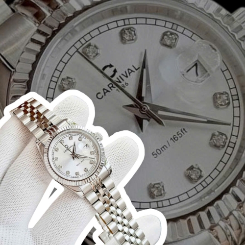 CARNIVAL 8131L SILVER DIAMOND WHITE FACE WOMEN