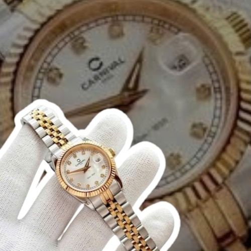 CARNIVAL 8131L DIAMOND DEMI GOLD WHITE WOMEN 