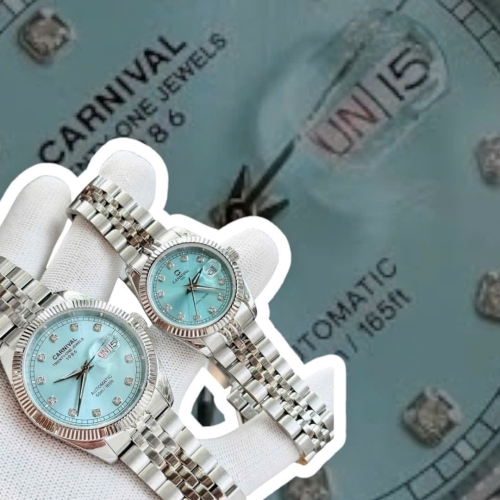 ĐỒNG HỒ COUPLE CARNIVAL 8131 SILVER TIFFANY FACE