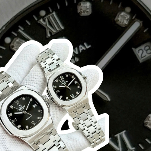 ĐỒNG HỒ COUPLE CARNIVAL 8160 SILVER BLACK FACE