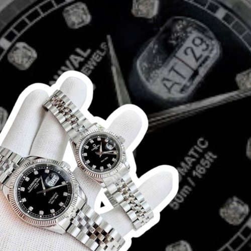 ĐỒNG HỒ COUPLE CARNIVAL 8131 SILVER BLACK FACE