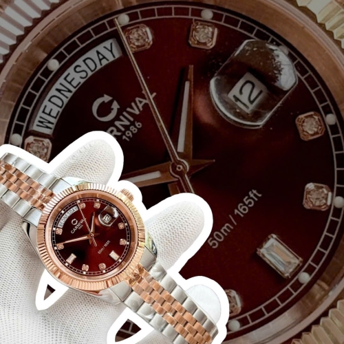 CARNIVAL 8190G DEMI ROSE CHOCOLATE FACE DIAMOND