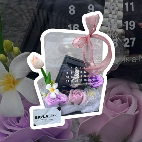 TÚI QUÀ HOA MÀU TÍM - Ô LỊCH THẮT NƠ 