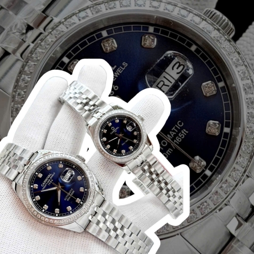 ĐỒNG HỒ COUPLE CARNIVAL 8907G2 & 8131L2 SILVER NAVY DIAMOND