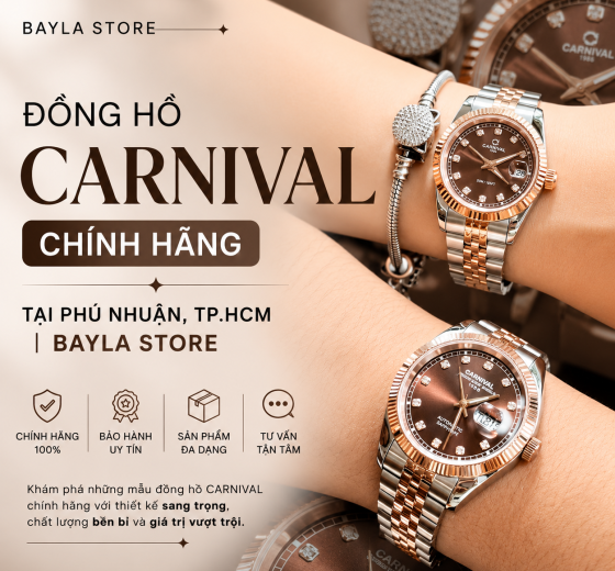 ĐỒNG HỒ CARNIVAL CHÍNH HÃNG TẠI PHÚ NHUẬN, TP.HCM - BAYLA STORE