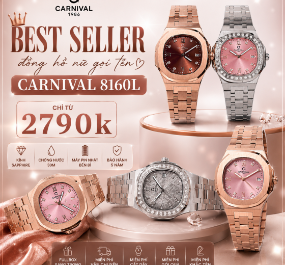 CARNIVAL 8160L - BEST SELLER CHO NỮ CHỈ TỪ 2790k, HƠN 30 MÀU SẮC ĐỂ LỰA CHỌN