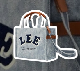 LEE FABRIC WASH GREY TOTE BAG SMALL 