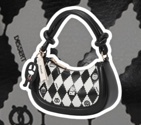 SEMIR DESSERT BAG CROSSBODY BLACK WHITE 