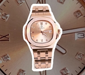 CARNIVAL 8160L ROSE DIAMOND GOLD PINK FACE WOMEN