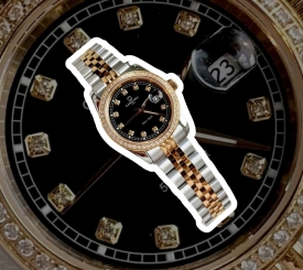 CARNIVAL 8131L2 DIAMOND DEMI GOLD BLACK WOMEN VIỀN ĐÁ