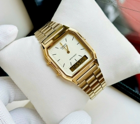 CASIO AQ-230A-7DMQ GOLD WHITE