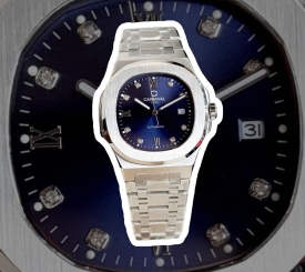 CARNIVAL 8160G SILVER DIAMOND BLUE FACE 