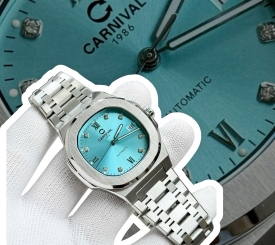 CARNIVAL 8160G DIAMOND SILVER TIFFANY FACE