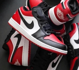 JORDAN 1 LOW RED TOE