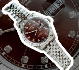 CARNIVAL 8131G SILVER DIAMOND BROWN FACE