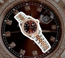 CARNIVAL 8131L2 DIAMOND DEMI ROSE CHOCOLATE WOMEN VIỀN ĐÁ