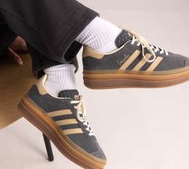  ADlDAS GAZELLE BOLD GREY MAGIC BEIGE GUM