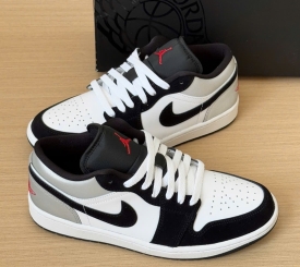 Jordan 1 Low SE White Fire Red Black Matte Silver