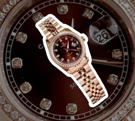 CARNIVAL 8131L2  DIAMOND ROSE CHOCOLATE WOMEN VIỀN ĐÁ