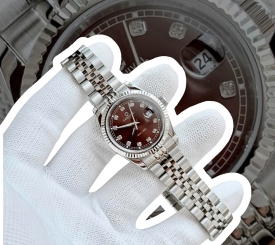 CARNIVAL 8131L SILVER DIAMOND BROWN FACE WOMEN