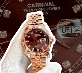 CARNIVAL 8131G ROSE BROWN FACE  DIAMOND
