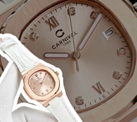 CARNIVAL 8160L DIAMOND ROSE SUNDUST DÂY DA TRẮNG