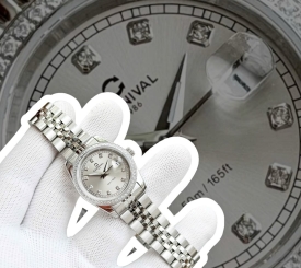 CARNIVAL 8131L2 SILVER DIAMOND GREY FACE WOMEN VIỀN ĐÁ