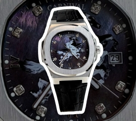 CARNIVAL 8160G SILVER TẾT BÍNH NGỌ 2026 ĐEN XÀ CỪ FACE DÂY DA ĐEN 