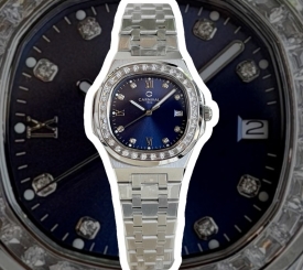 CARNIVAL 8160L2 SILVER DIAMOND BLUE NAVY FACE