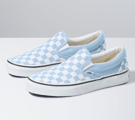 VANS SLIP ON CHECKER BABY BLUE