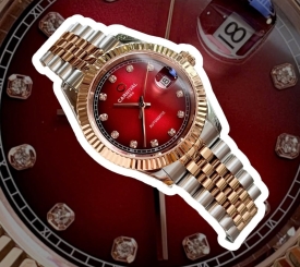 CARNIVAL 8250G DÂY THÉP DEMI ROSE MẶT ĐỎ RED FACE 38MM 