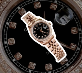 CARNIVAL 8131L2 DIAMOND ROSE BLACK WOMEN VIỀN ĐÁ