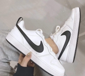 NIKE COURT BOROUGH LOW BLACK WHITE  